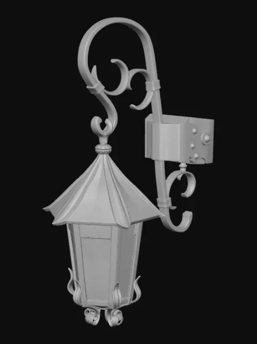 3D model for Ornate wrought-iron lantern