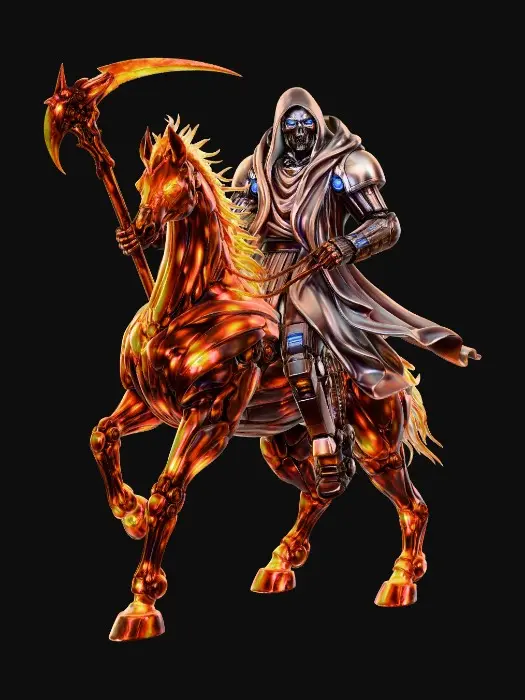 3D model for Infernal Knight on a Flaming Steed