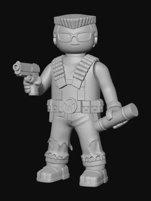3D model for Duke Playmobil
