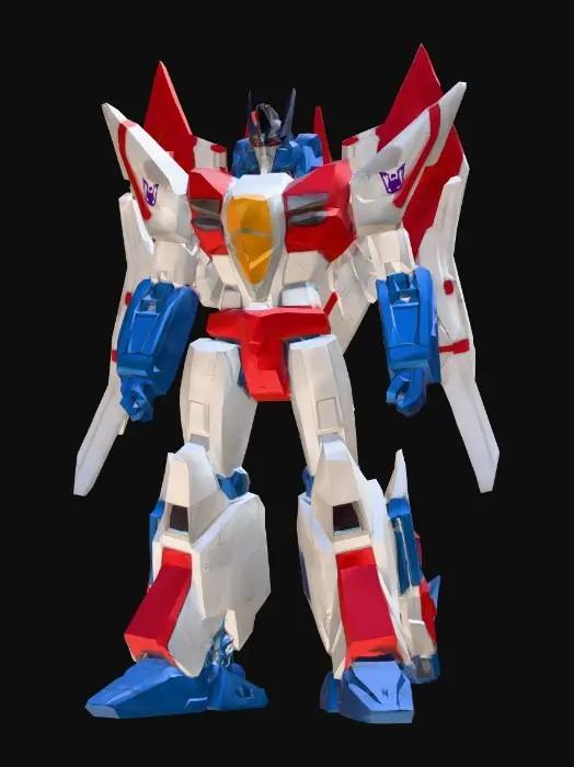3D model for Transformers, starscream robot, jet airplane