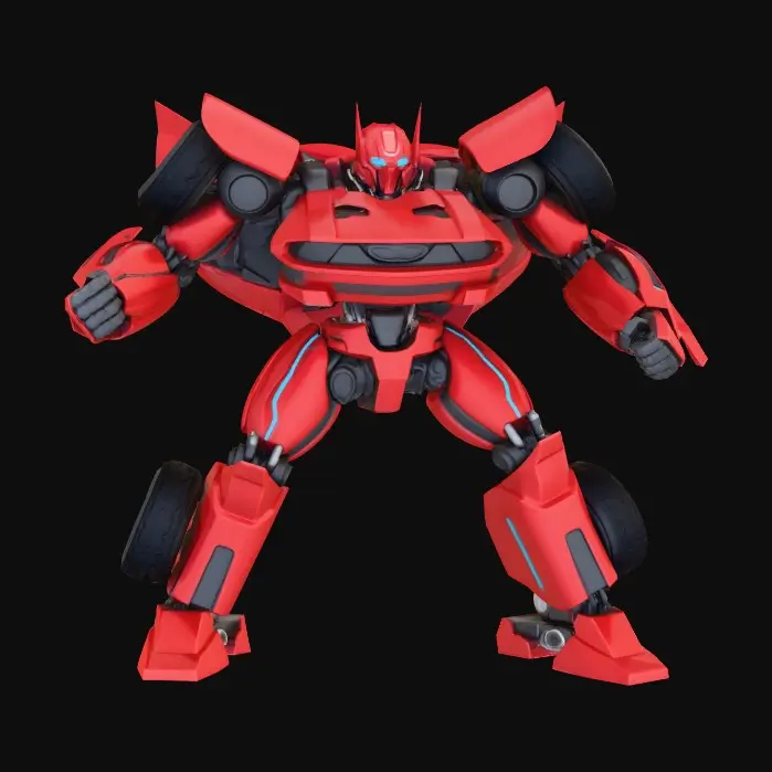 3D model for Red Robo Warrior