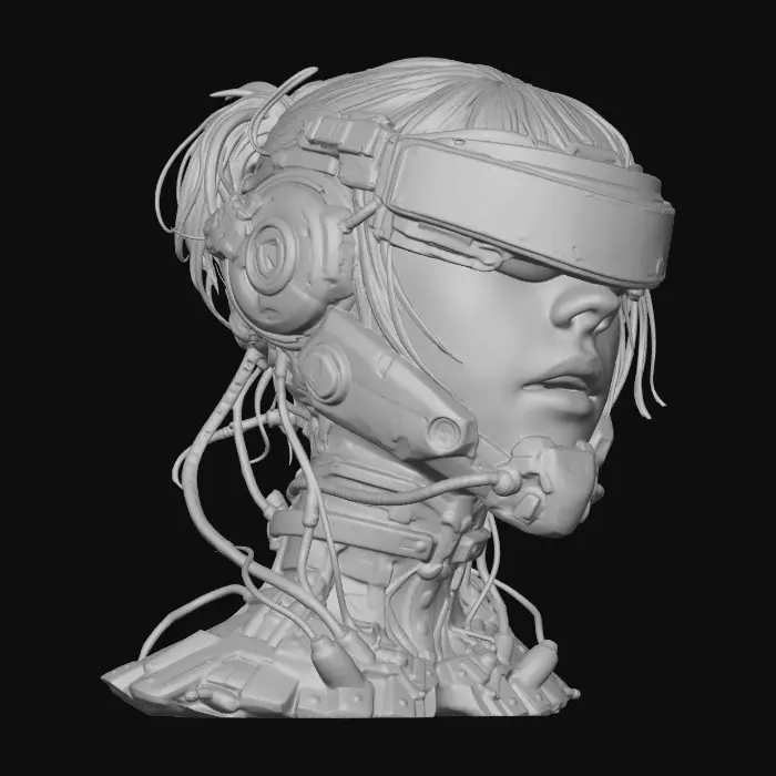 3D model for Neon Cybernetic Dreamscape