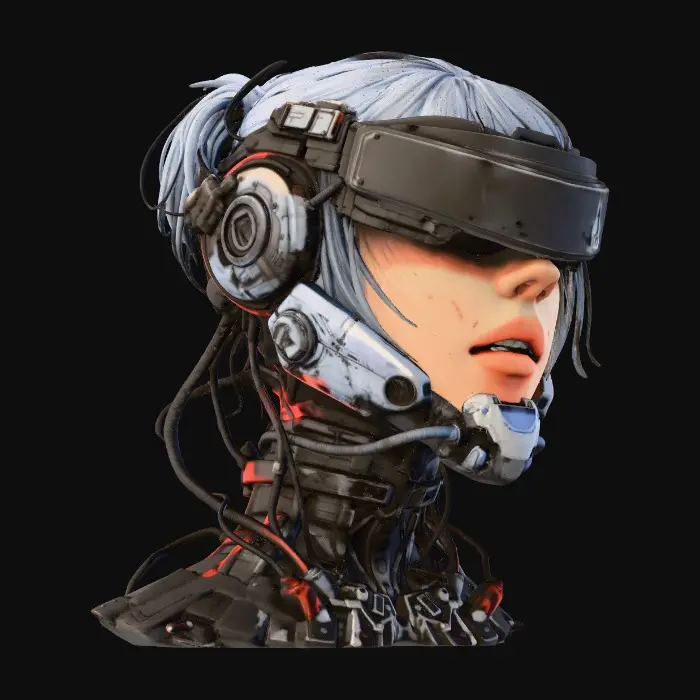 3D model for Neon Cybernetic Dreamscape