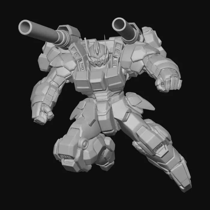 3D model for Attack stance