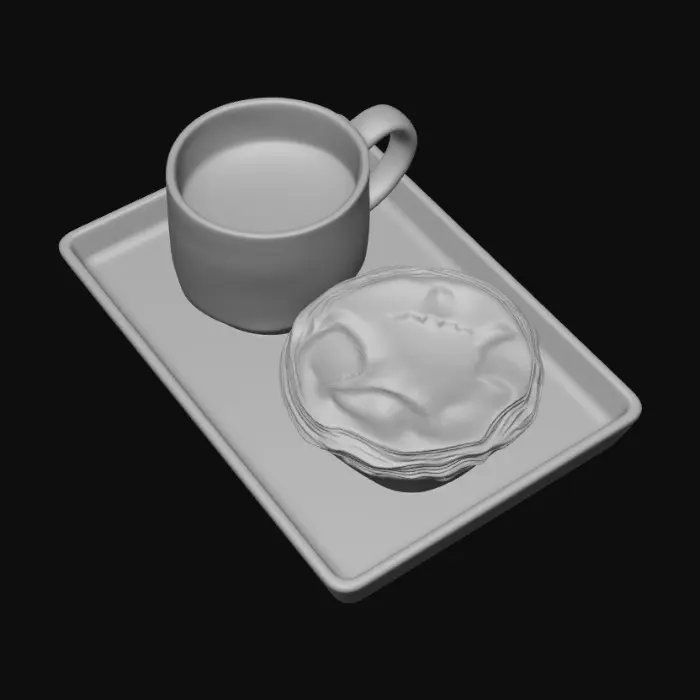 3D model for Coffee and Pastry Moment