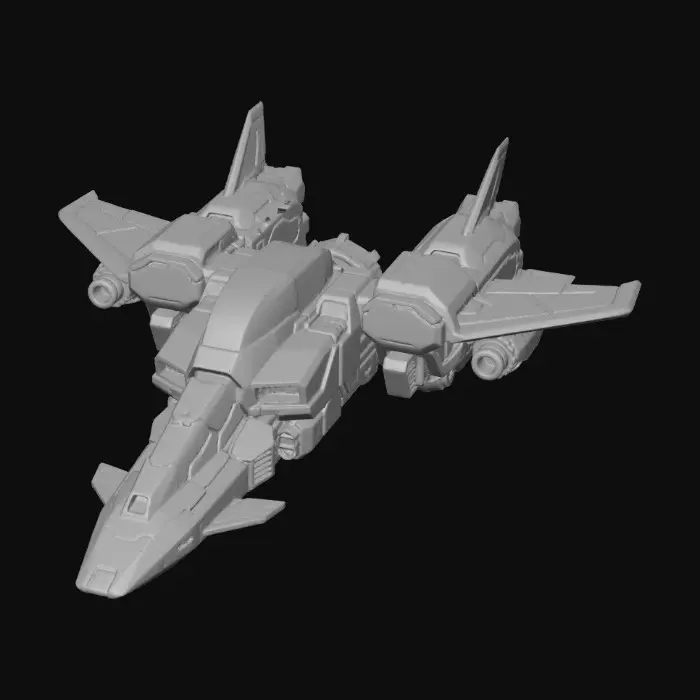 3D model for Neon Titan Transformed into ship