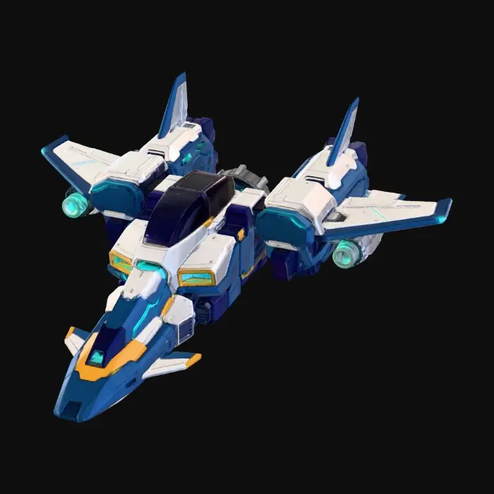 3D model for Neon Titan Transformed into ship