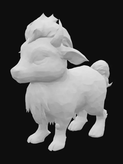 3D model for 一只仙气满满的牛，白色