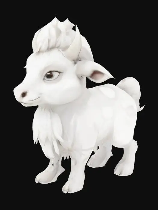 3D model for 一只仙气满满的牛，白色