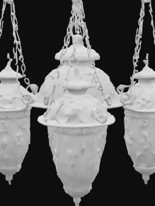 3D model for English Name:** Oil Lamps  
**Description:** Hanging lanterns (emissive RGB 255,200,50).  
**Tech:** Bone-controlled swing animation.