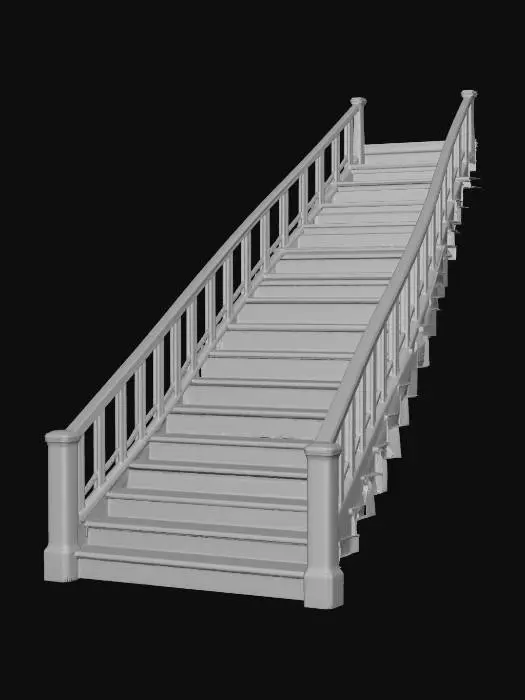 3D model for Grand Wooden Staircase