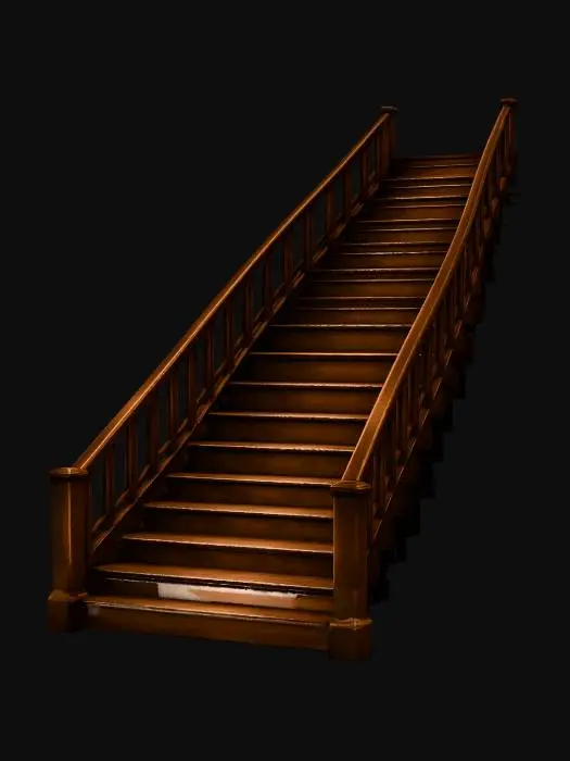 3D model for Grand Wooden Staircase