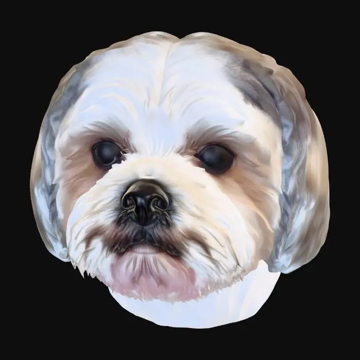 3D model for Snowy Pup with Big Eyes