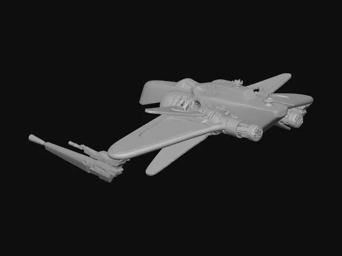 3D model for Crimson Starfighter