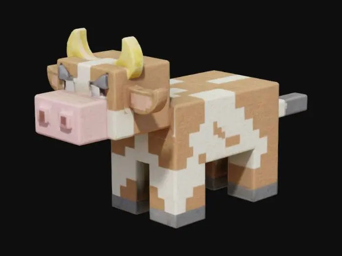 3D model for minecraft  cattle
