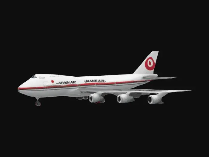 3D model for Jumbo Jet JAL123