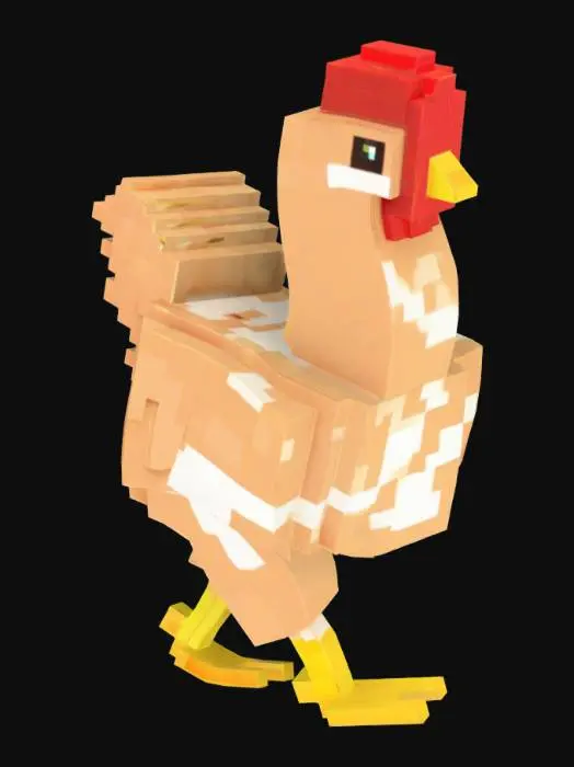 3D model for minecraft hen
