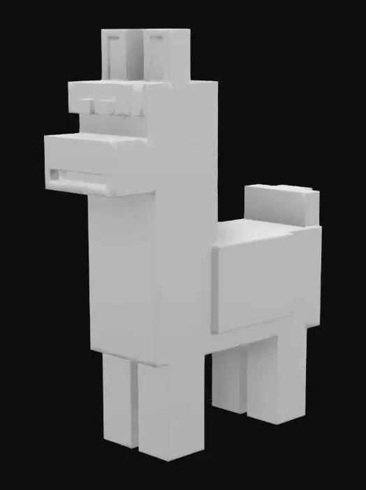 3D model for minecraft alpaca