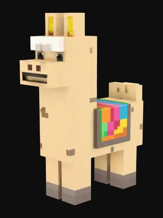 3D model for minecraft alpaca