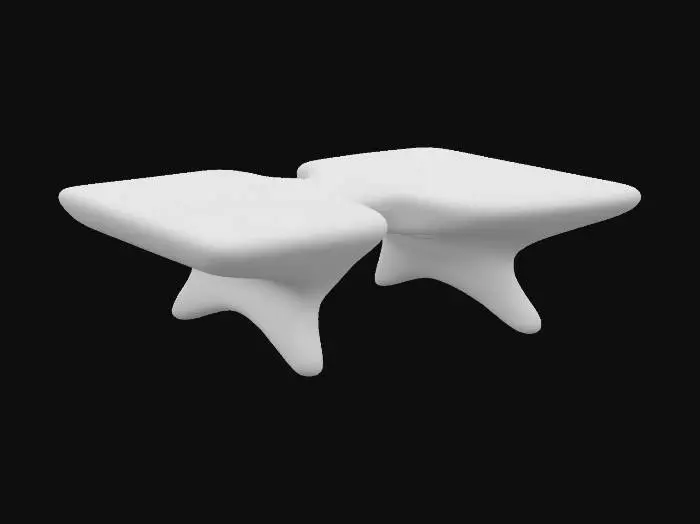 3D model for futuristic wooden voronoi coffee table