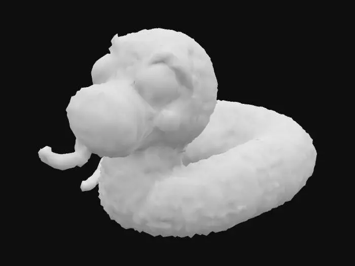 3D model for cute crochet snake toy in brightful colors