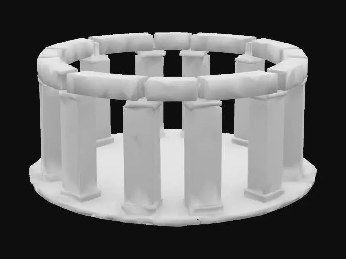 3D model for A Stonhenge arch made of metal obelisks, #arch#