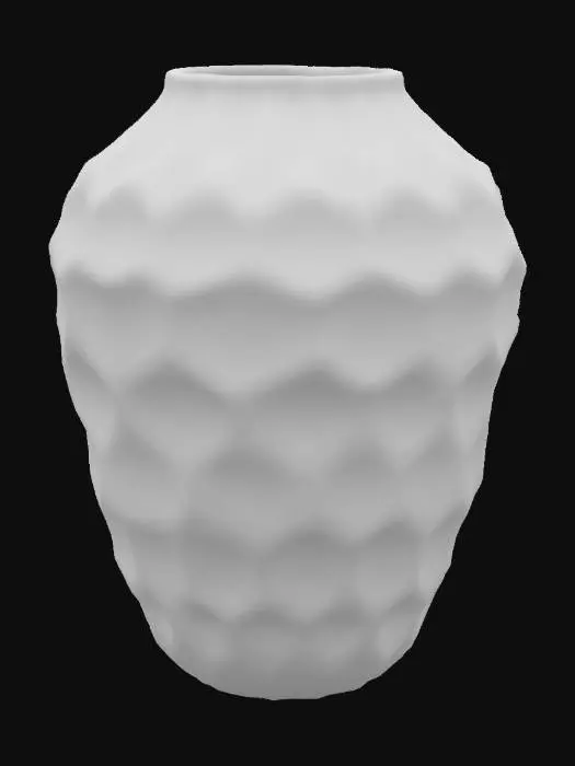 3D model for parametric ceramic vase with a lot of colors in a voronoi style