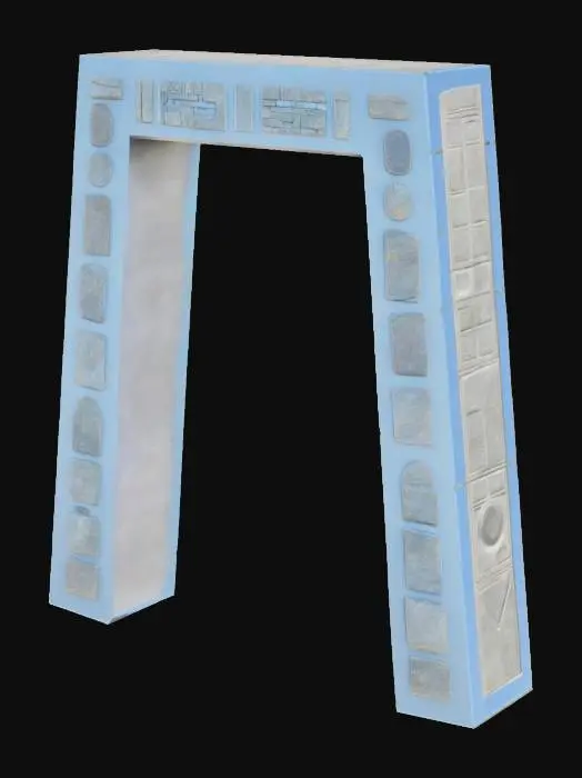 3D model for A Stonhenge arch made of metal obelisks, #arch#