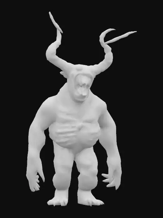 3D model for Dreadhorn Beast, #SketchTo3D#