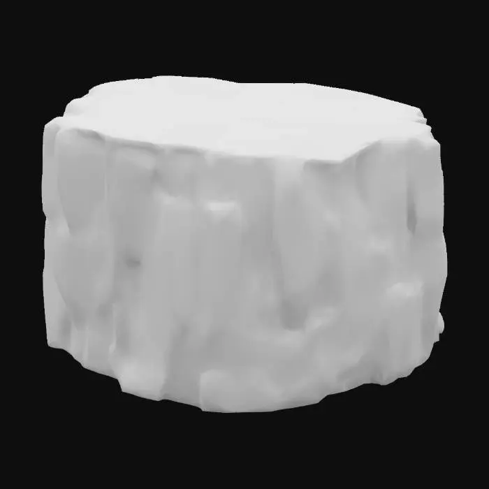 3D model for lowpoly, stone cliff, geometrical shapes, game style, sharp edges,