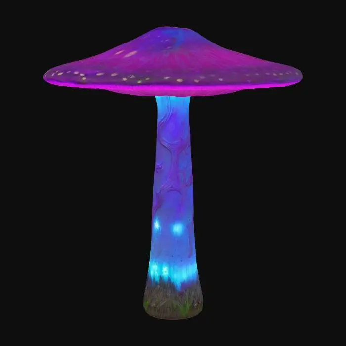 3D model for Magischer Neon Fantasy Pilz, #garden#