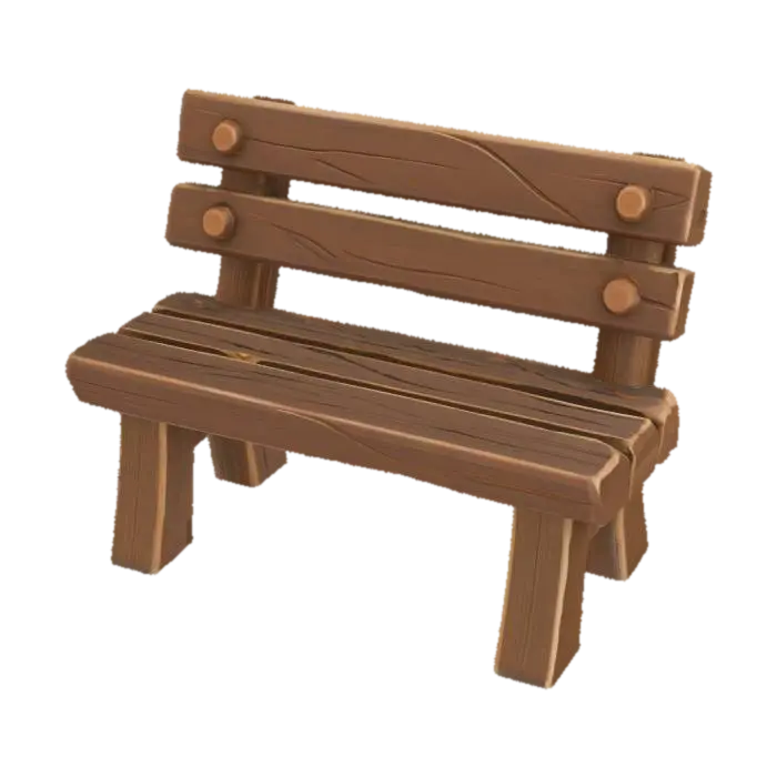 Rustic Bench Design 的 AI 生成 3D 模型
