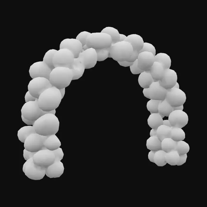 3D model for colorful baloon arch, #arch#
