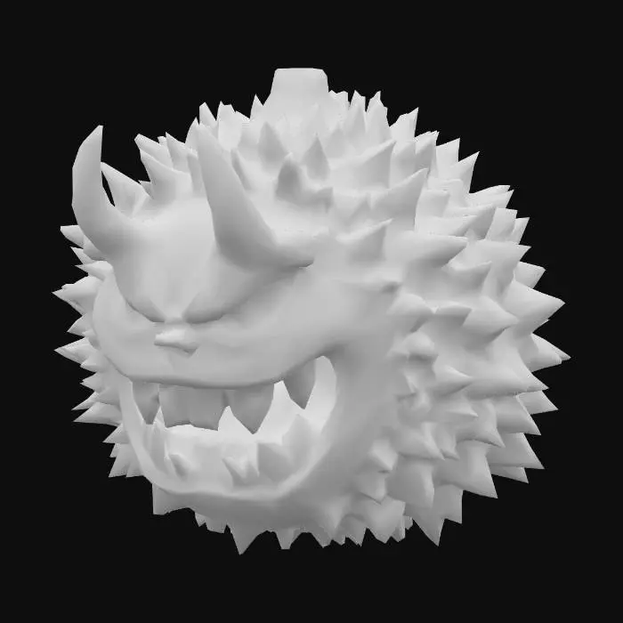 3D model for a Durian fruit as a devil fruit from one piece, #food#