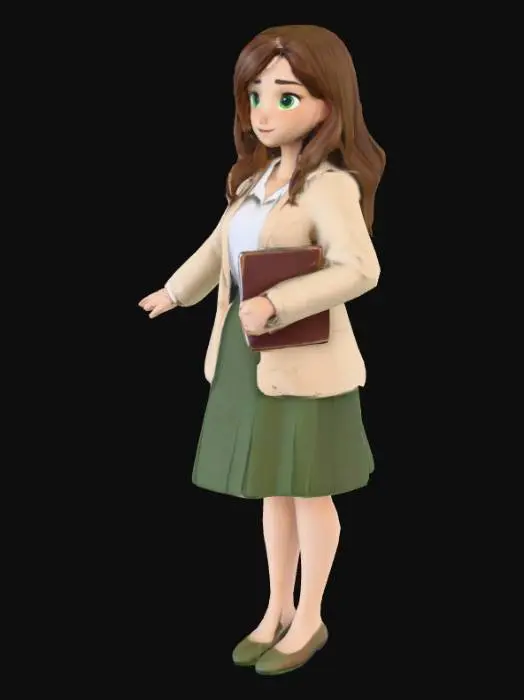 3D model for Bookish Elegance