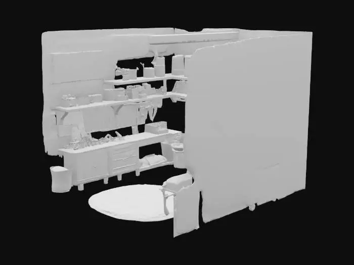 3D model for Мини комната гаража без машины уютная красивая детализированная
