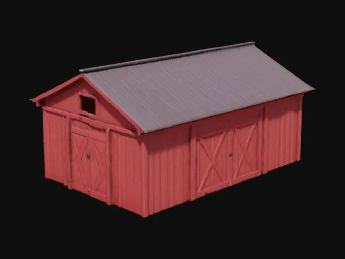 3D model for амбар для животных
детализированный красный