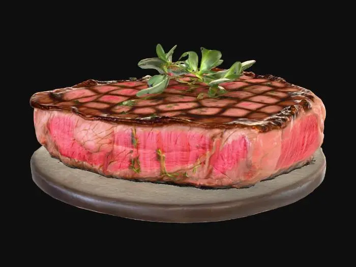 3D model for сочный прожаренный кусок стейка