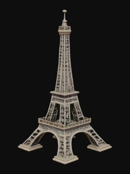 3D model for
: "Детализированная модель Эйфелевой башни с точным воспроизведением решетчатой структуры и металлической текстурой. Масштаб модели подойдет для небольшой подставки.", #emblem#