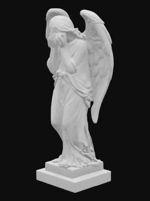 3D model for Статуя плачущего ангела который прячет лицо своими руками 