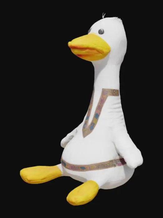 3D model for Plush Goose in Embroidered Attire