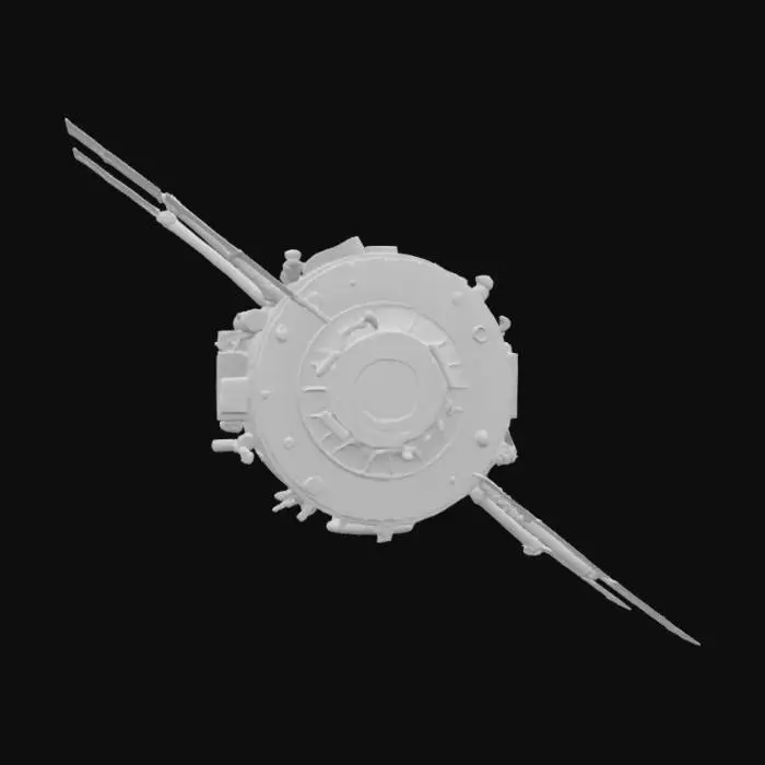 3D model for летающий обьект который будет летать над планетой мне надо только обьект зделай его реалестичным как настоящие спутники 
