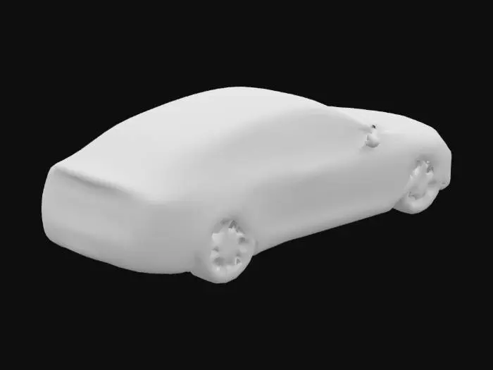 3D model for 生成特斯拉model3 黑色的汽车模型