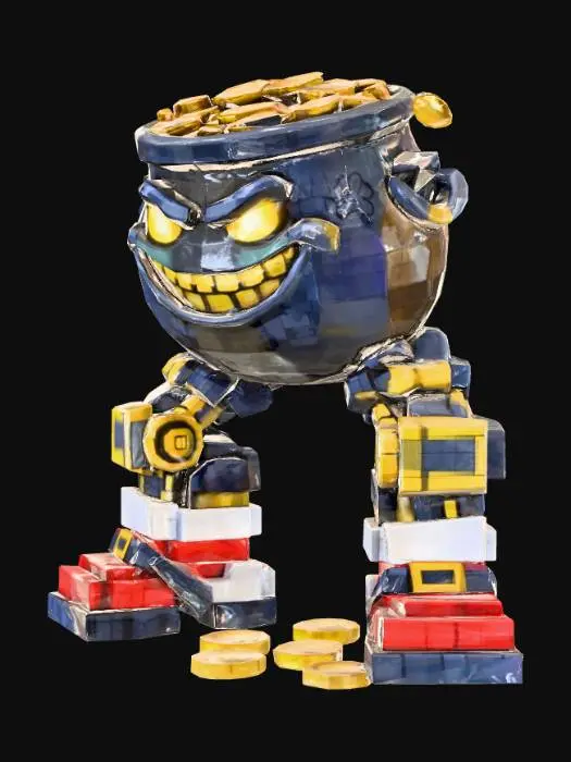 3D model for Blocky Pot of Gold