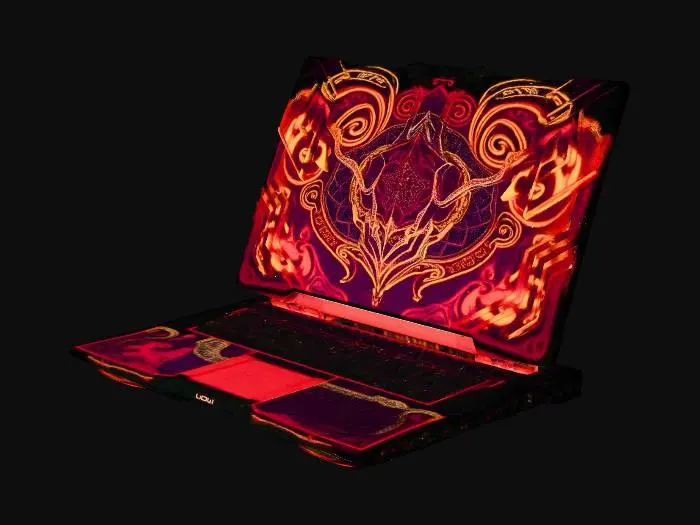 3D model for gamingowy laptop predaotr w wersji world of warcraft
