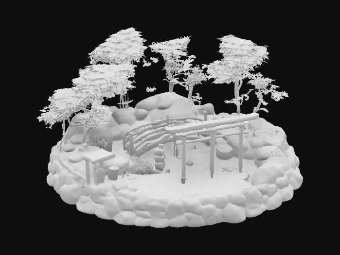 3D model for Serenity Garden, #garden#