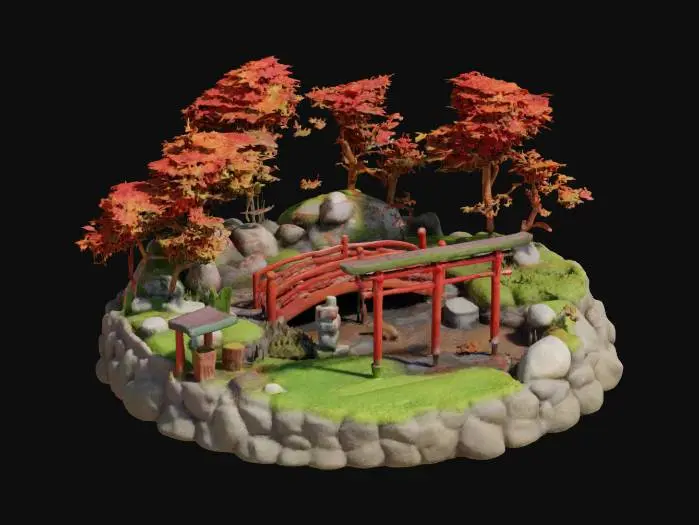 3D model for Serenity Garden, #garden#