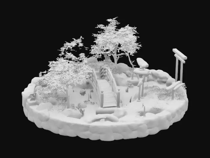 3D model for Serenity Garden, #garden#
