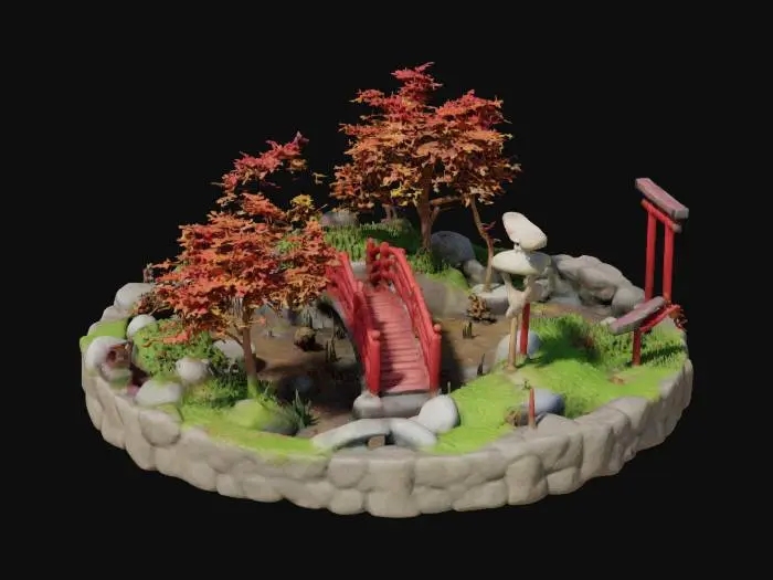 3D model for Serenity Garden, #garden#