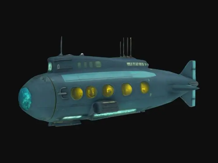 3D model for #ocean#, submarine under sea